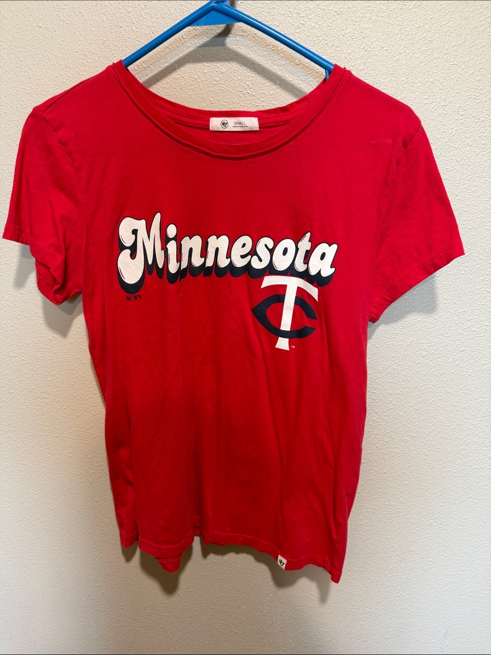 '47 Red Crewneck Tee with White Tag